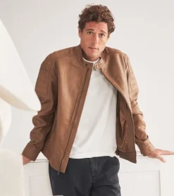 Cole Haan SUEDE & LEATHER JACKETS|COATS & JACKETS^Men's Leather Racer Jacket