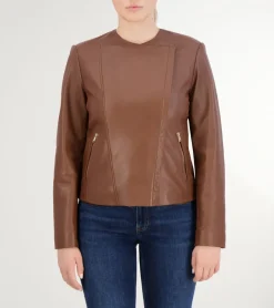 Women Cole Haan JACKETS & COATS|OUTERWEAR^Women's Asymmetrical Leather Jacket