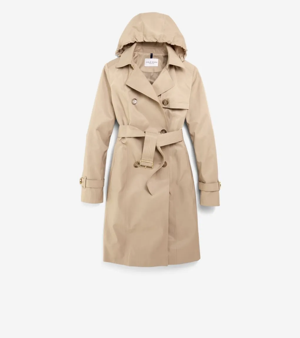 Women Cole Haan JACKETS & COATS|OUTERWEAR^Women's Cotton Rain Trench Coat