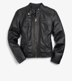Women Cole Haan SUEDE & LEATHER JACKETS|JACKETS & COATS^Women's Lambskin Leather Jacket
