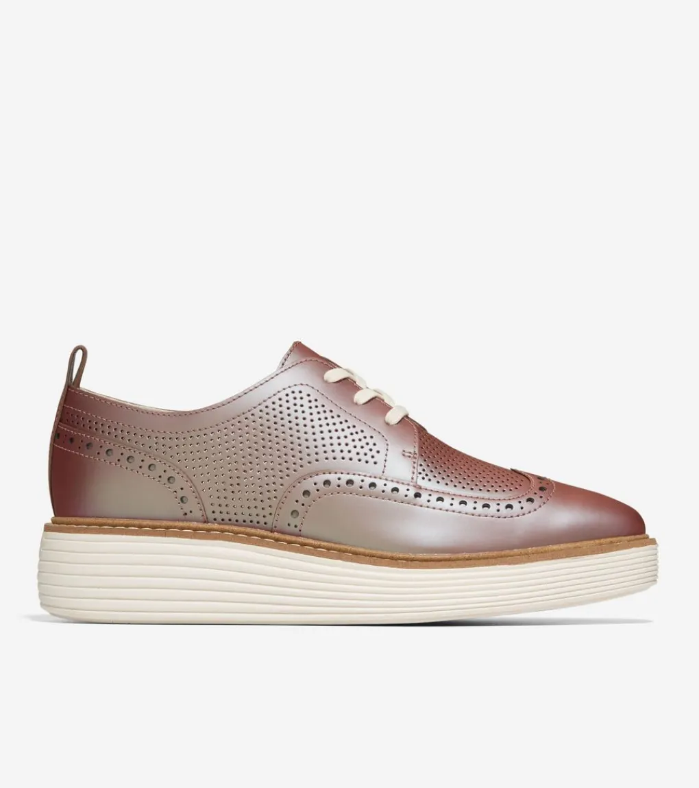 Women Cole Haan OXFORDS^Women's ØriginalGrand Platform Wingtip Oxfords