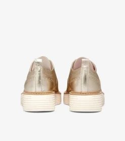 Women Cole Haan OXFORDS^Women's &Oslash;riginalGrand Platform Wingtip Oxfords