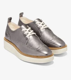 Women Cole Haan OXFORDS^Women's &Oslash;riginalGrand Platform Wingtip Oxfords
