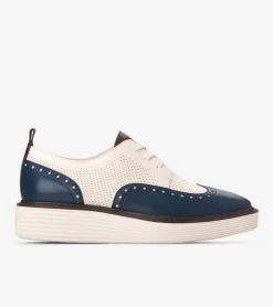 Women Cole Haan OXFORDS^Women's &Oslash;riginalGrand Platform Wingtip Oxfords