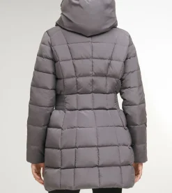 Women Cole Haan INSULATED JACKETS & COATS|SOFTSHELL JACKETS^Women's 32" Signature Hooded Taffeta Down Coat