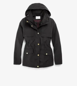 Women Cole Haan SOFTSHELL JACKETS|RAIN JACKETS^Women's Short Packable Hooded Rain Jacket