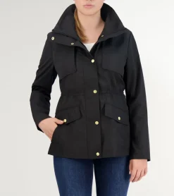 Women Cole Haan SOFTSHELL JACKETS|RAIN JACKETS^Women's Short Packable Hooded Rain Jacket