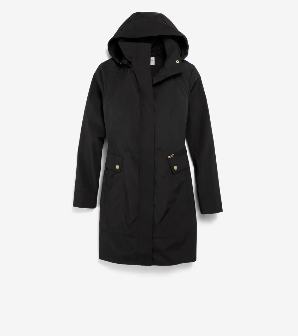 Women Cole Haan SOFTSHELL JACKETS|RAIN JACKETS^Women's Signature Packable Hooded Rain Jacket
