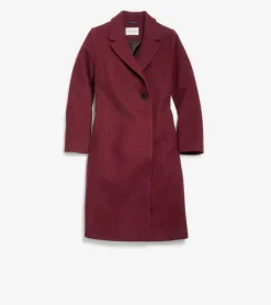 Women Cole Haan WOOL COATS & JACKETS|BLAZER & TRENCH JACKETS^Women's Slick Wool Asymmetric Coat